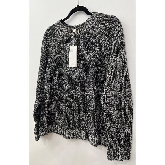 NWT Eileen Fisher Size M Round Neck Boxy Sweater - Black MSRP $268 - Picture 7 of 13